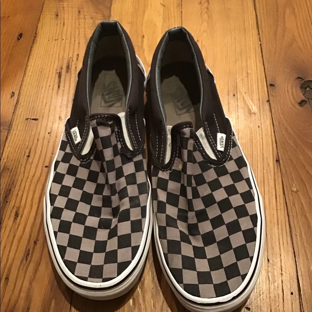 Black and grey vans